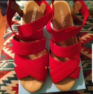 Aersoles Red Sandals 7.5